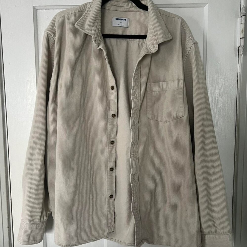 corduroy button up shirt with front pocket